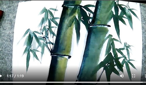 國畫竹子零基礎學習 零基礎學國畫教學視頻竹子篇,創(chuàng)作竹子作品各種造型技法講解示范 知識 名師課堂